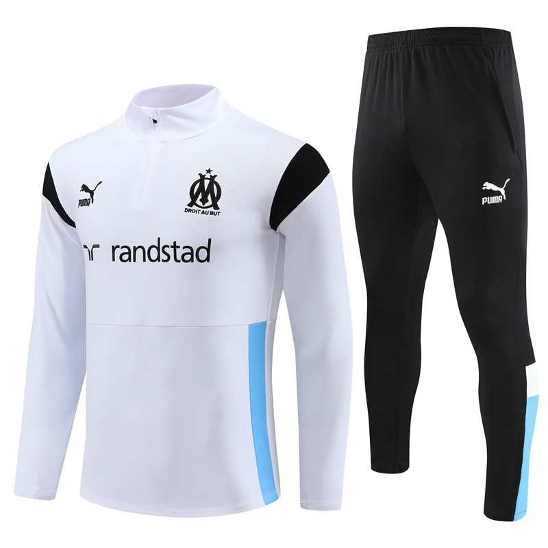 Marseille 23-24 Long Sleeve Training Set -White - JerseysGala