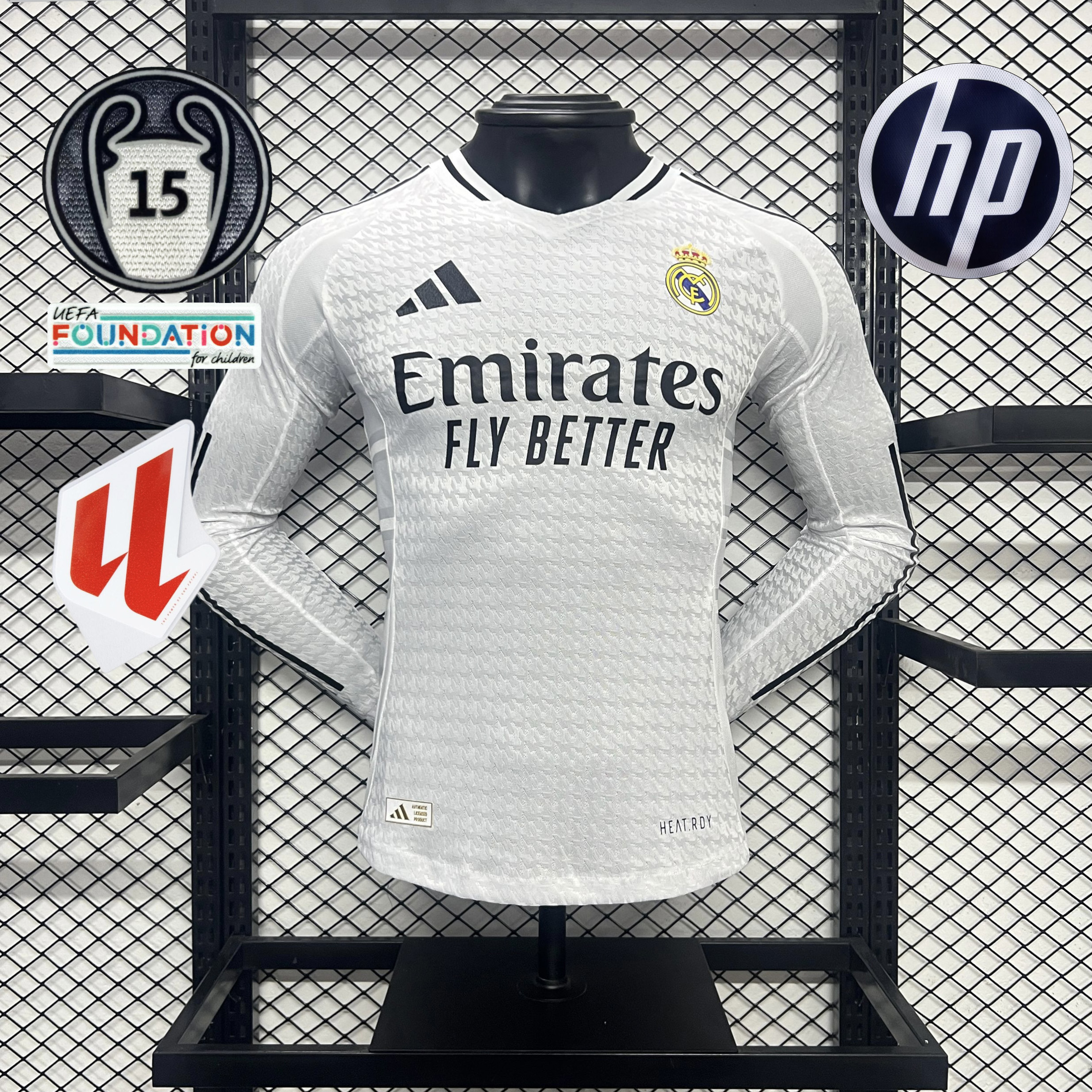 Real Madrid 24-25 Home Long Sleeve Jersey - Player Version - JerseysGala