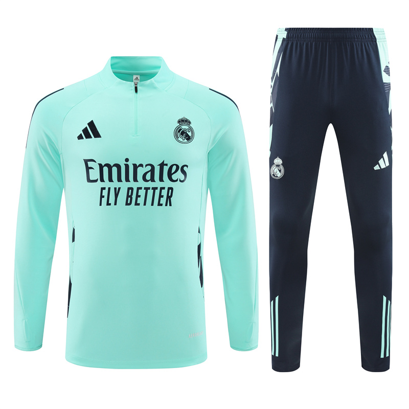 Real Madrid 24-25 Long Sleeve Training Set - Light Green - JerseysGala