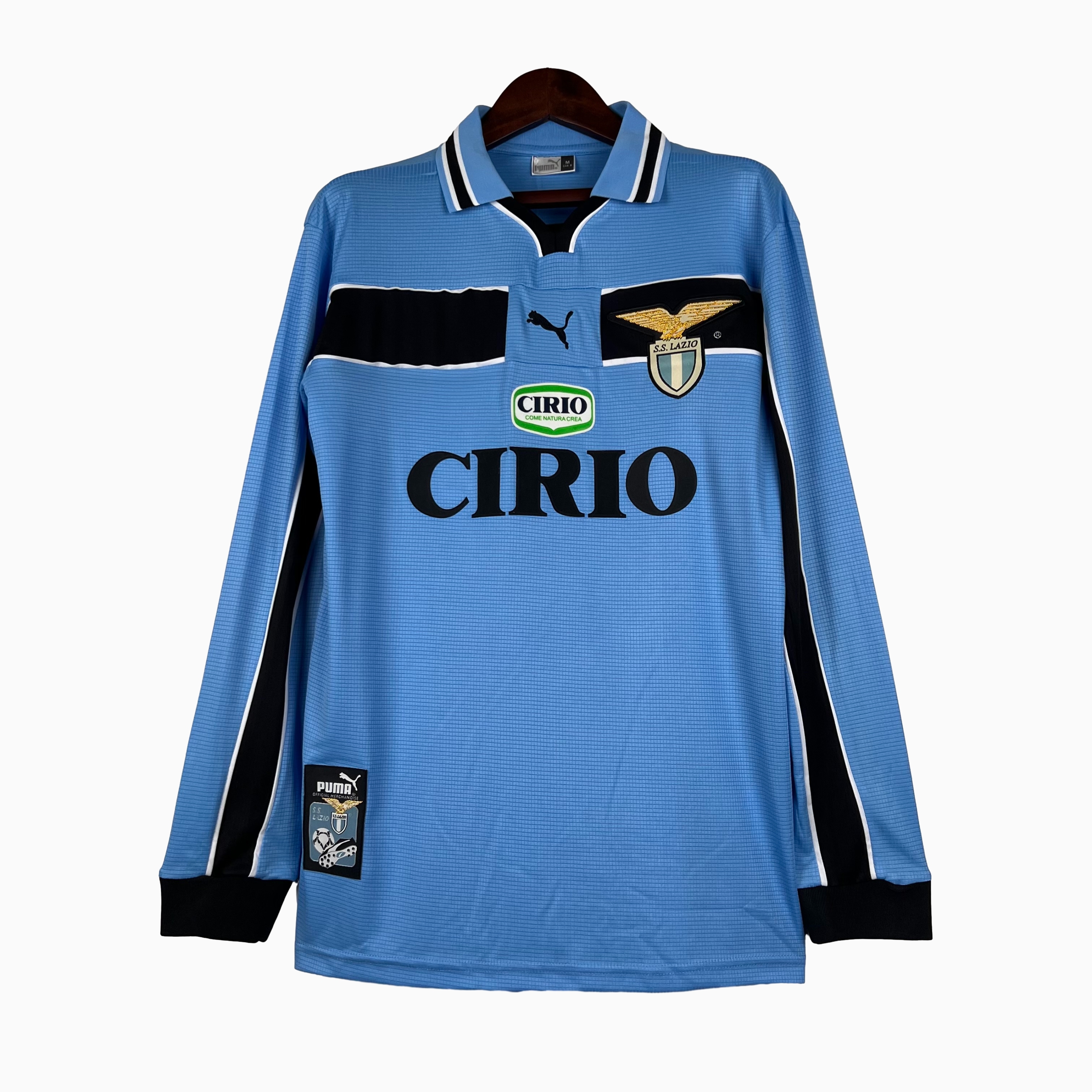 Retro Lazio 1998-00 Home Stadium Long Sleeve Jersey - JerseysGala