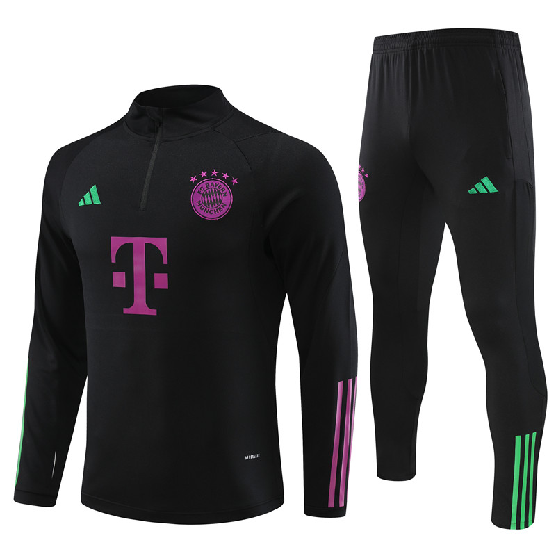Bayern Munich 23-24 Black Long Sleeve Training Set - JerseysGala