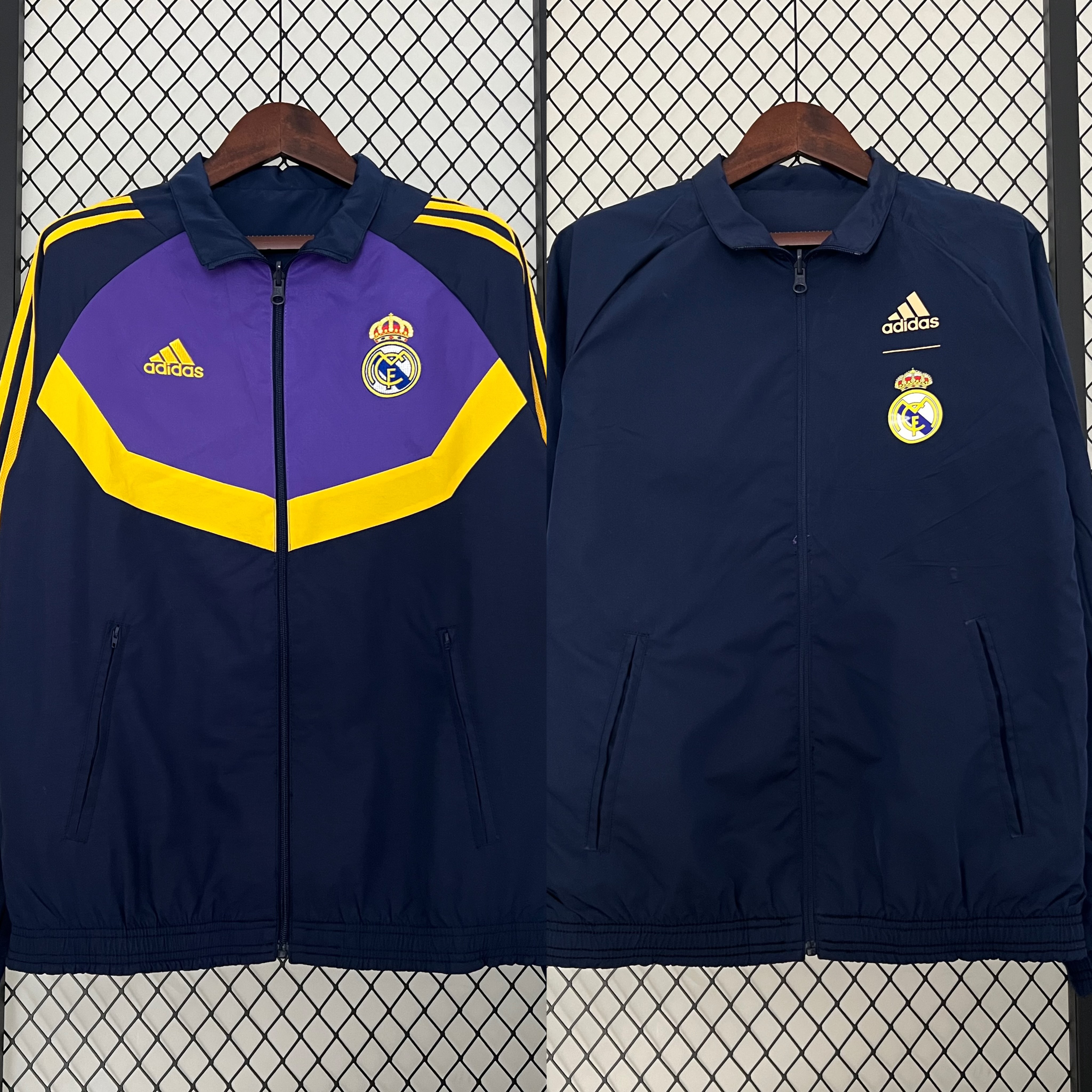 Real Madrid 23-24 Double Sided Windbreaker - Royal Blue - JerseysGala