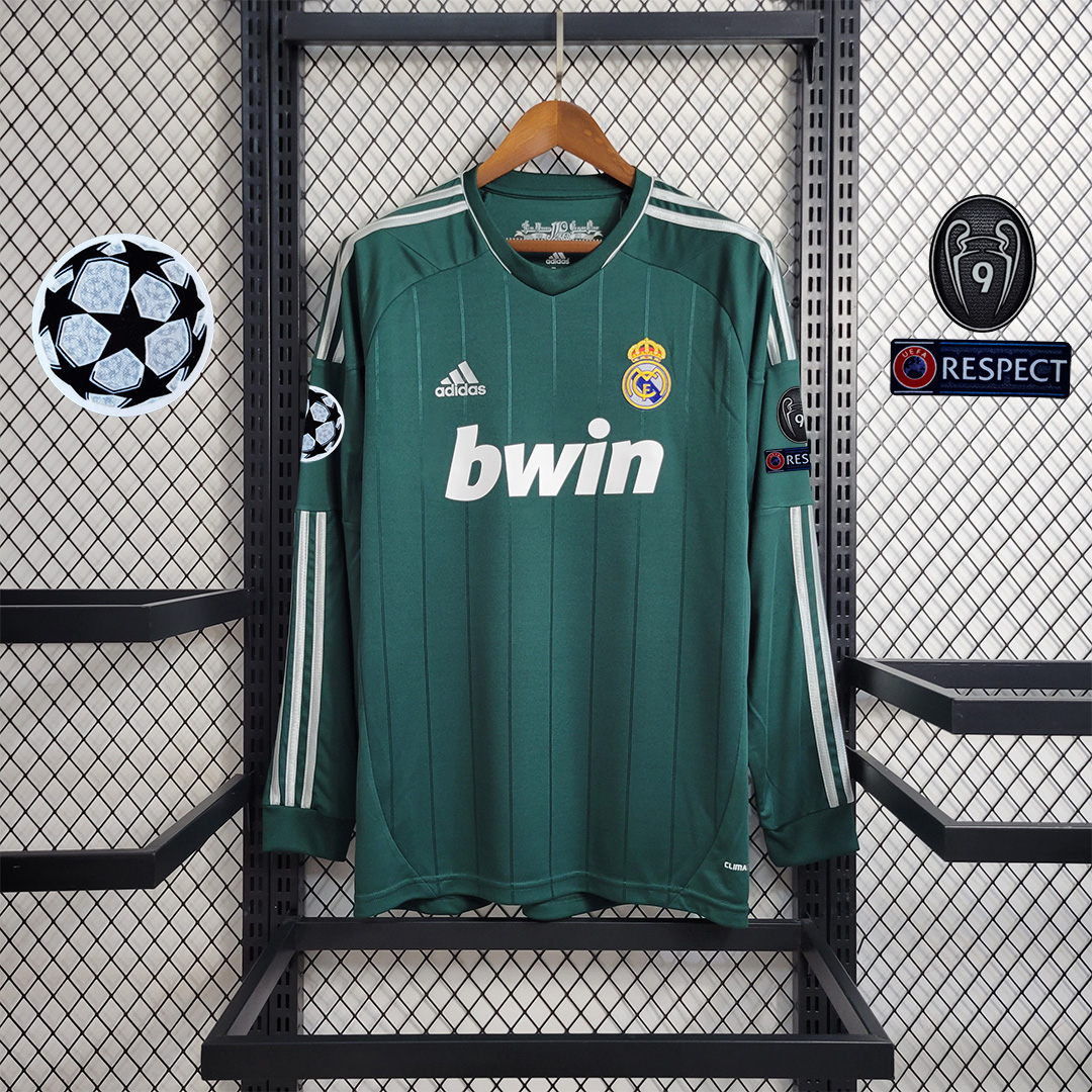Real Madrid Retro 12-13 Third Away Long Sleeve Jersey - JerseysGala