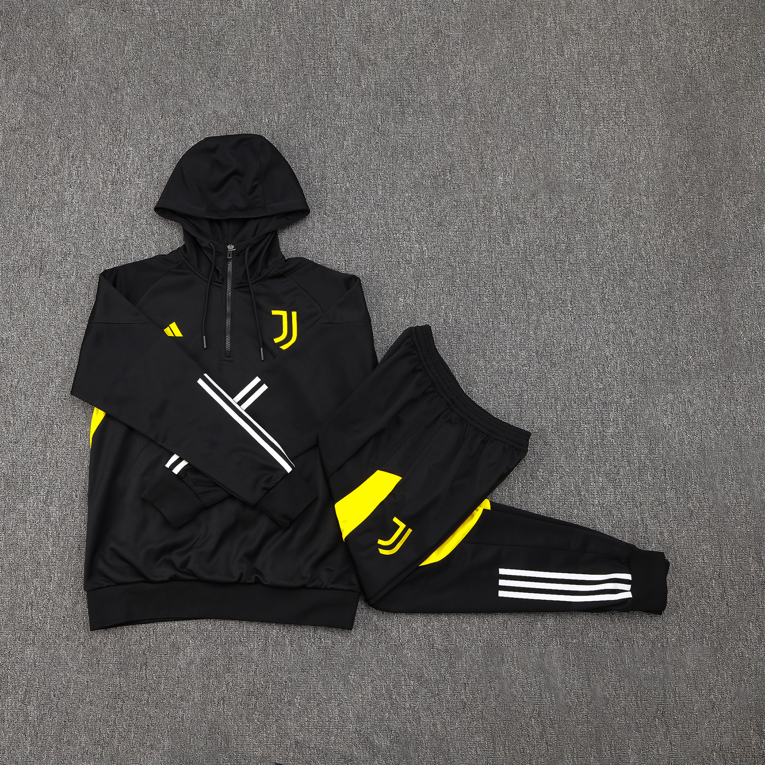 Juventus 23-24 Men's Training Hoodie + Pants - Black - JerseysGala