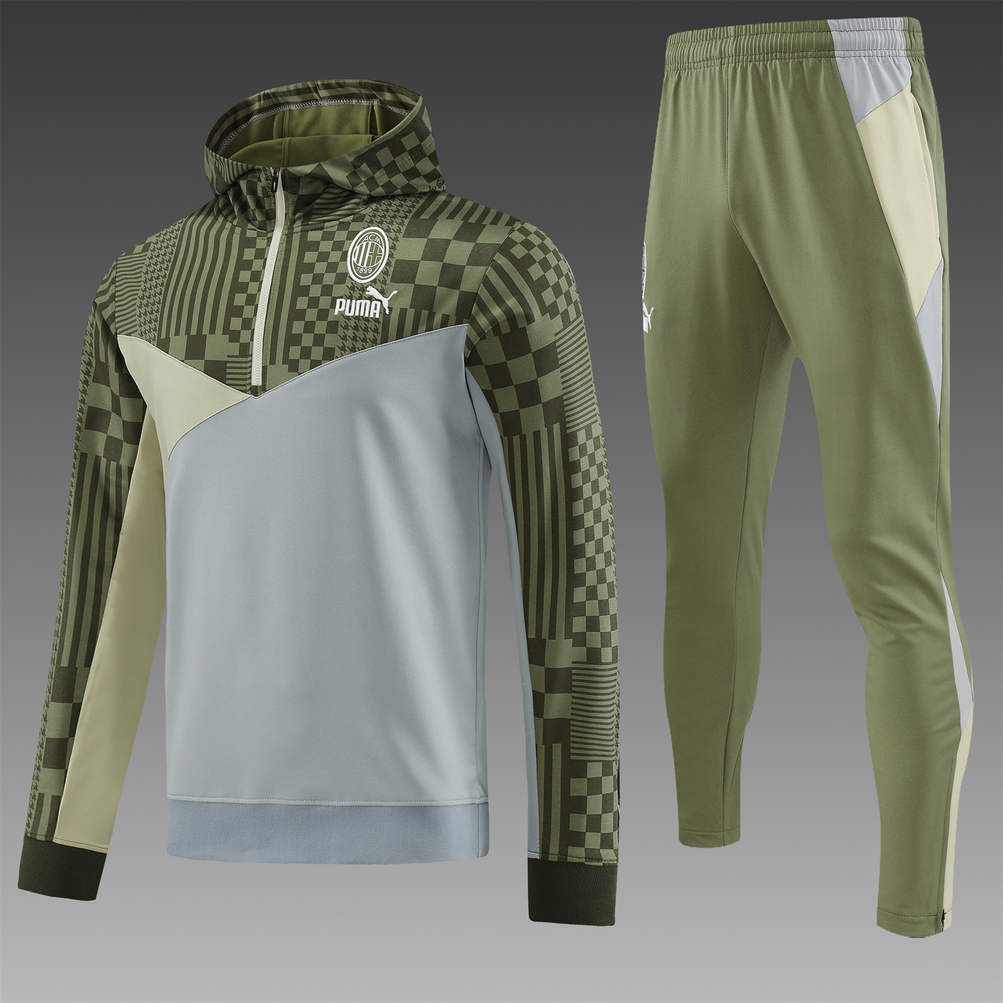 AC Milan 23-24 Men's Training Hoodie + Pants - JerseysGala
