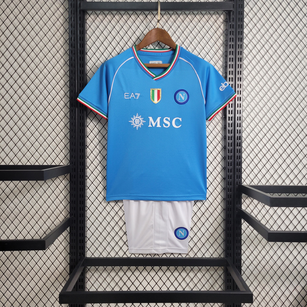 Napoli 23-24 Home Kids Kit - JerseysGala