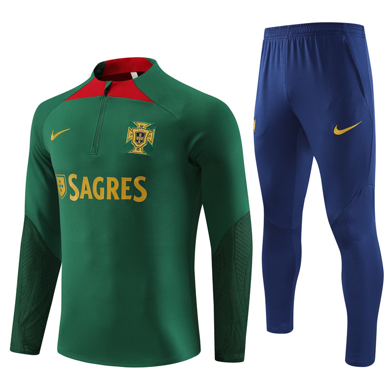 Portugal 23-24 Long Sleeve Training Set -Green - JerseysGala