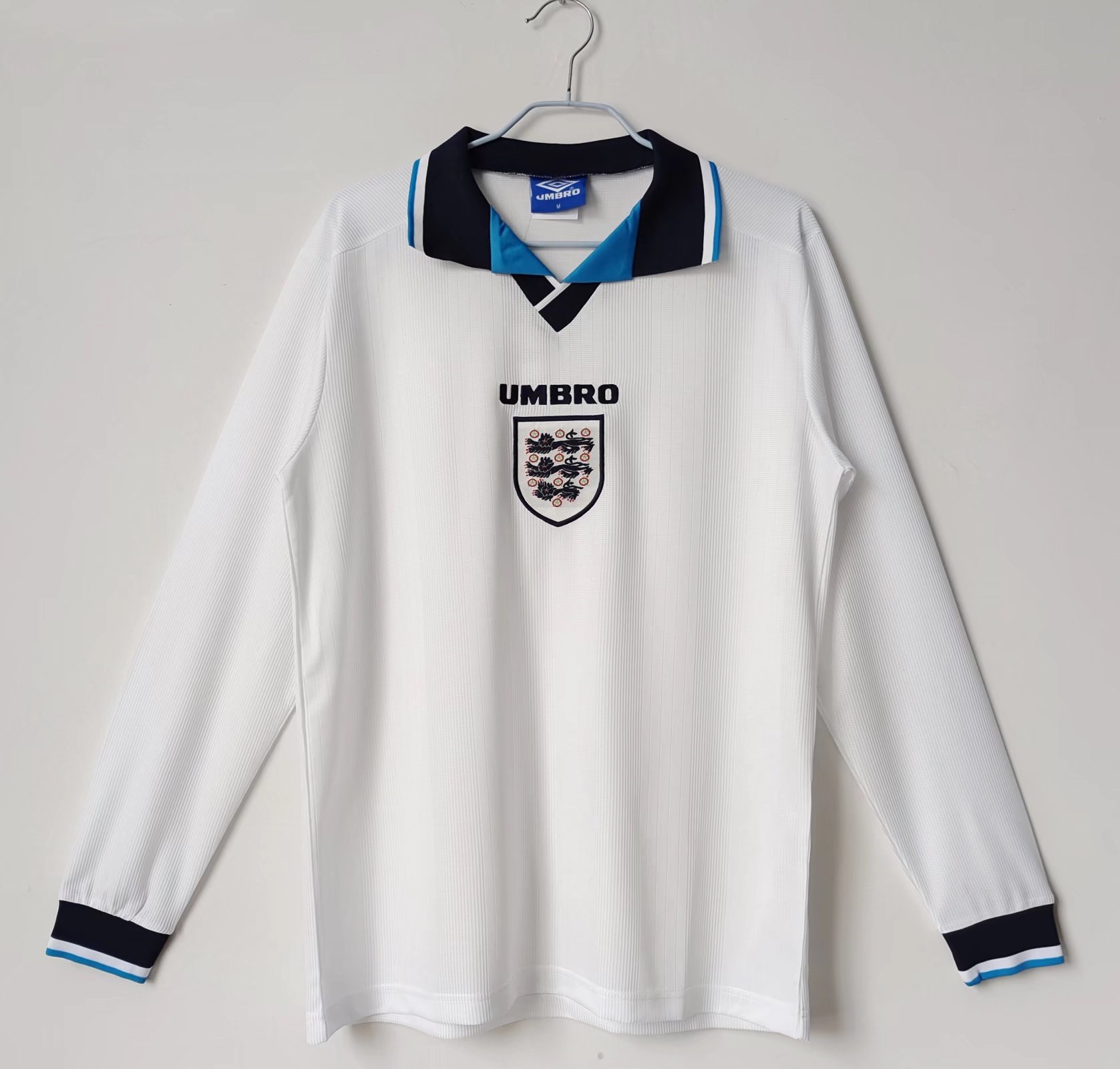 Retro England 1996 Home Stadium Long Sleeve Jersey - JerseysGala