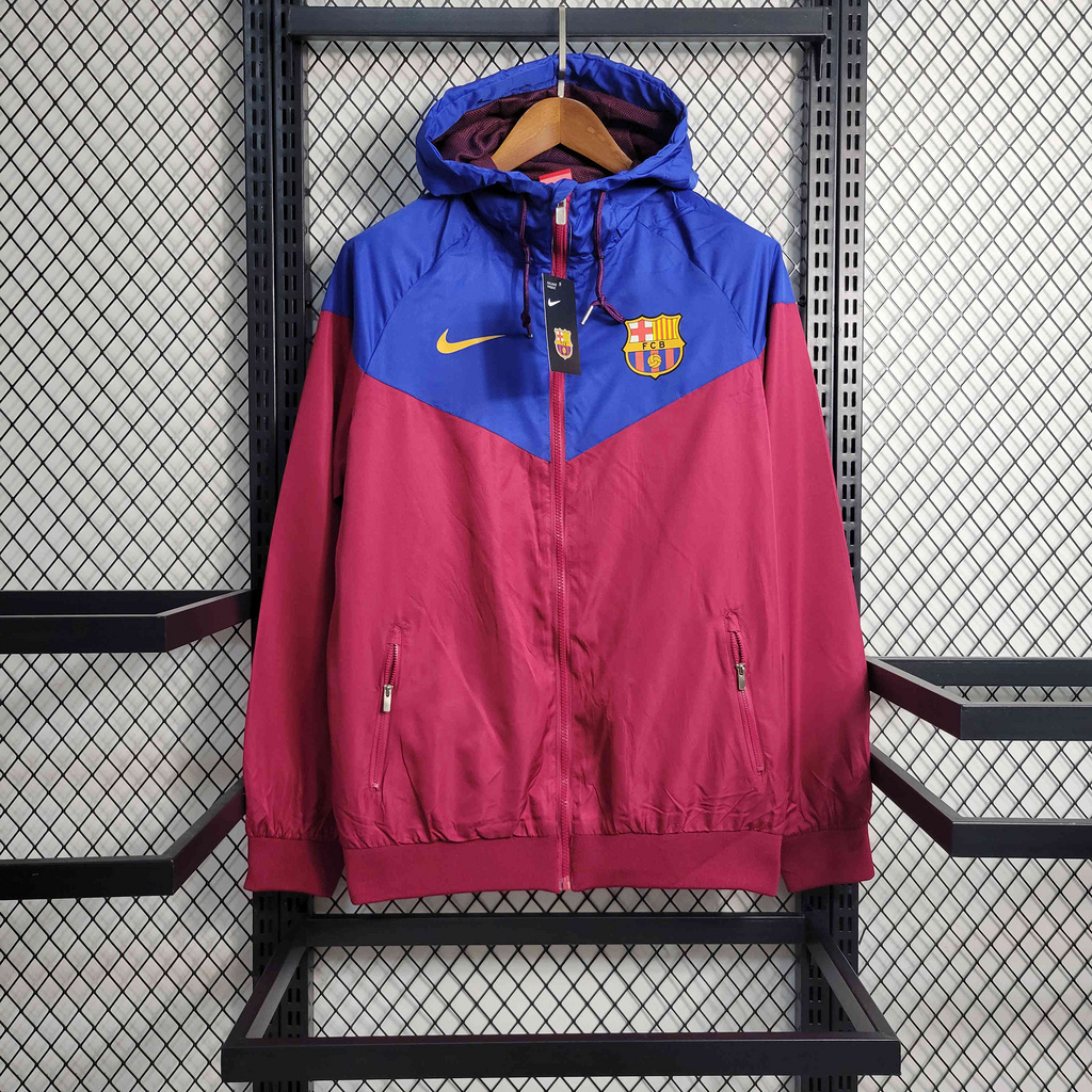 B.A.R.S.A 23-24 Classic Blue Red Player Windbreaker - JerseysGala