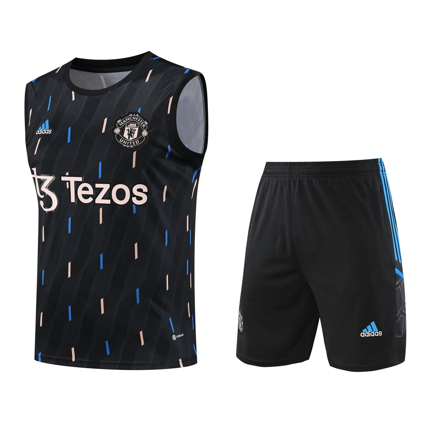 Manchester United 23-24 Vest Training Set Black Line - JerseysGala