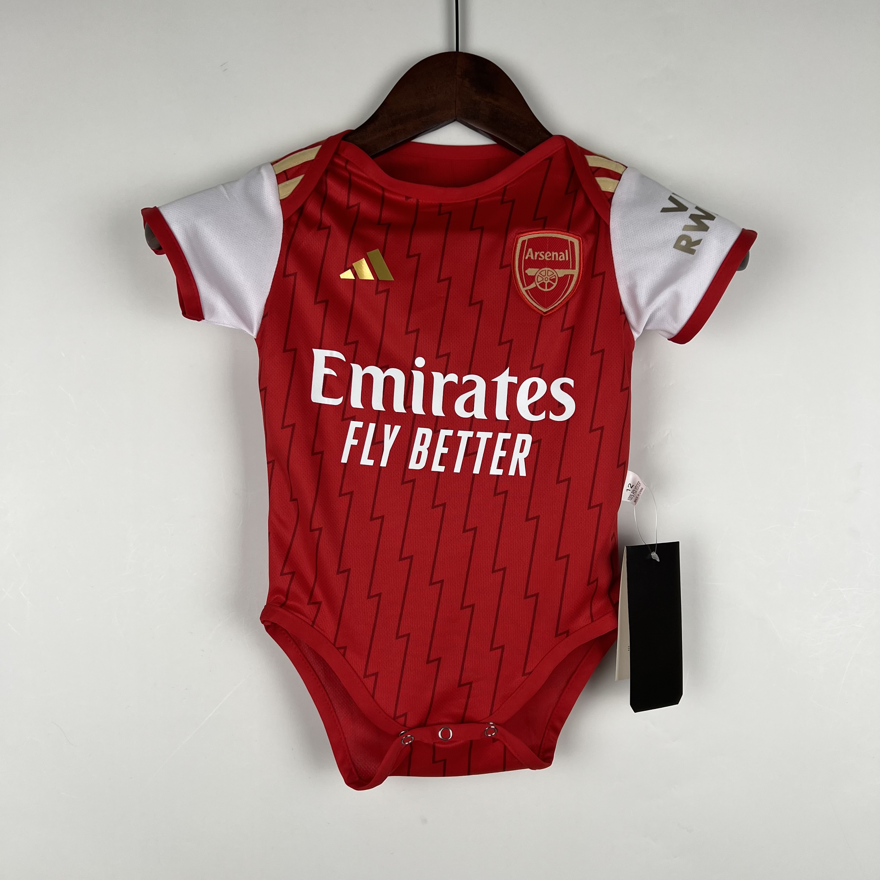 Arsenal 23-24 Home Stadium Baby Crawling Suit - JerseysGala