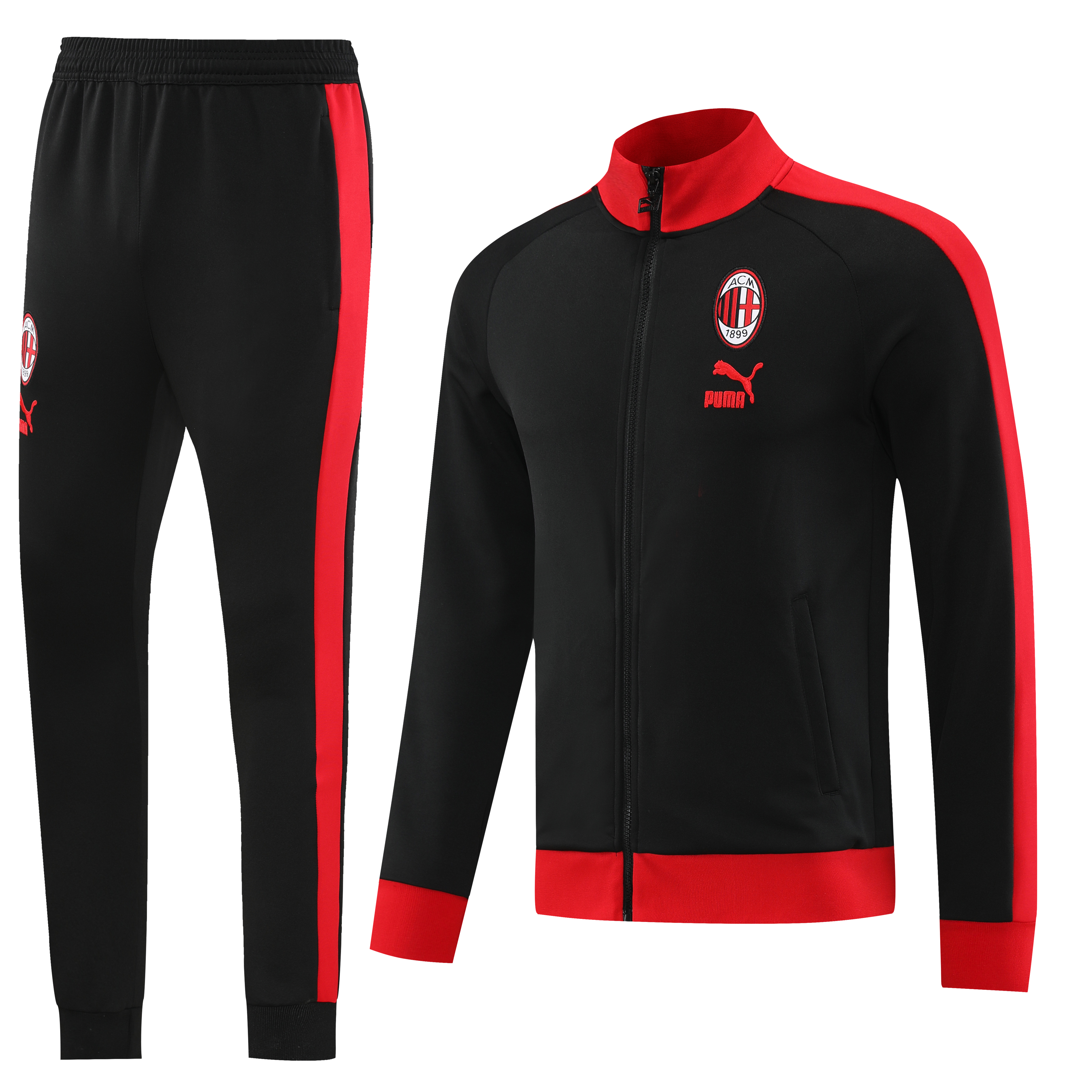 23-24 AC Milan Black Jacket Suit - JerseysGala