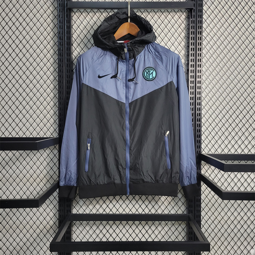 Inter Milan 23-24 Mens Windbreaker - Blue Black - JerseysGala