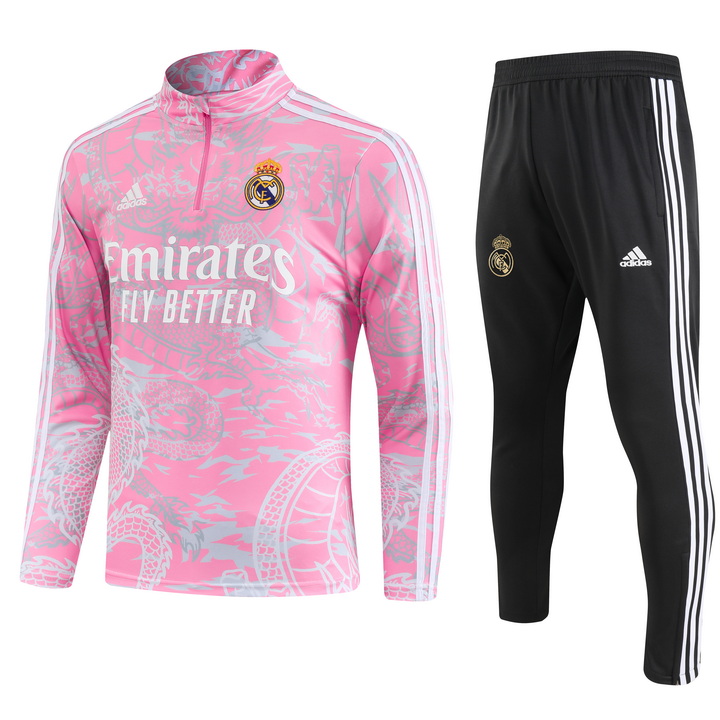 Real Madrid 23-24 Long Sleeve Training Set - Pink - JerseysGala