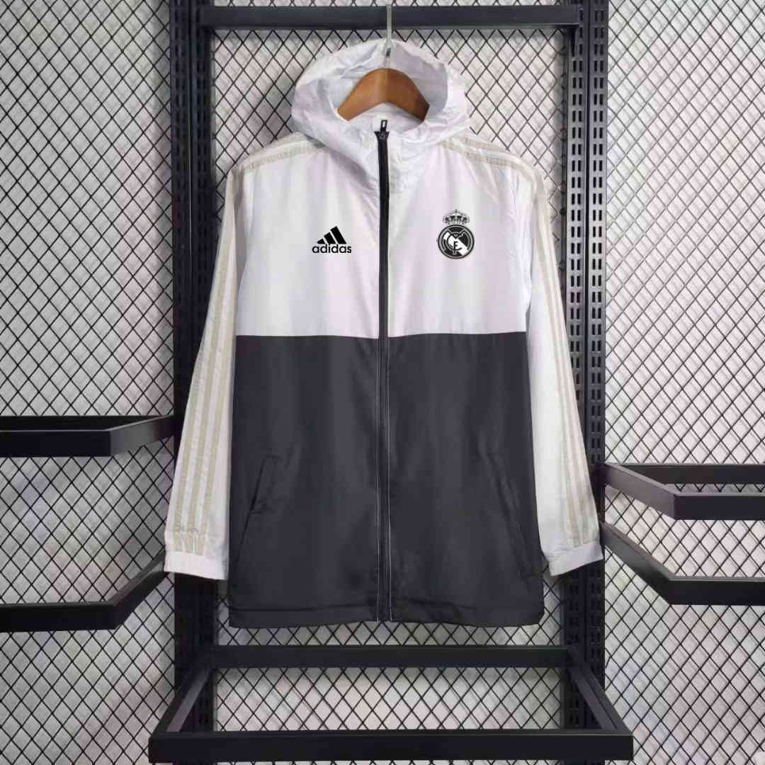 Real Madrid 23-24 White Windbreaker - JerseysGala
