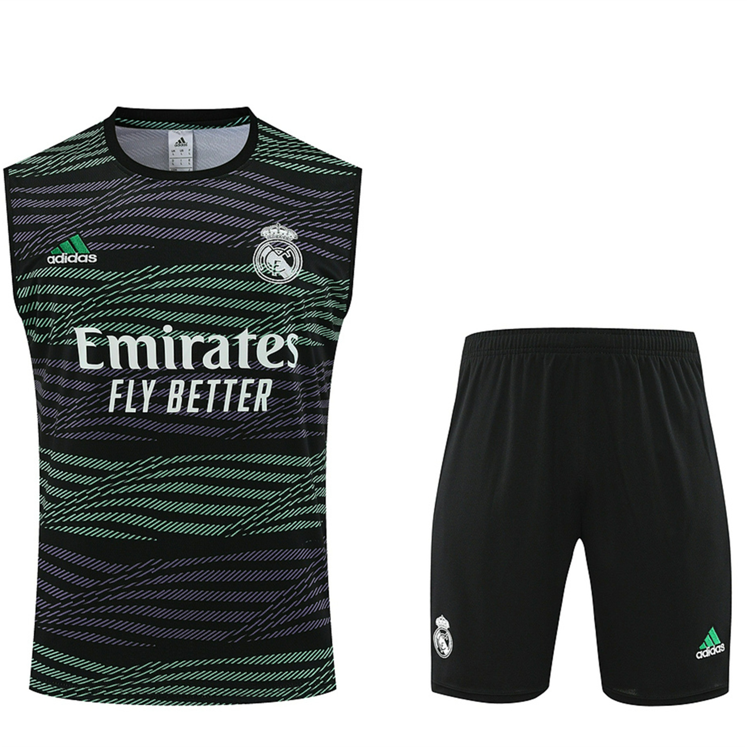 Real Madrid 23-24 Striped Training Vest Suit - JerseysGala