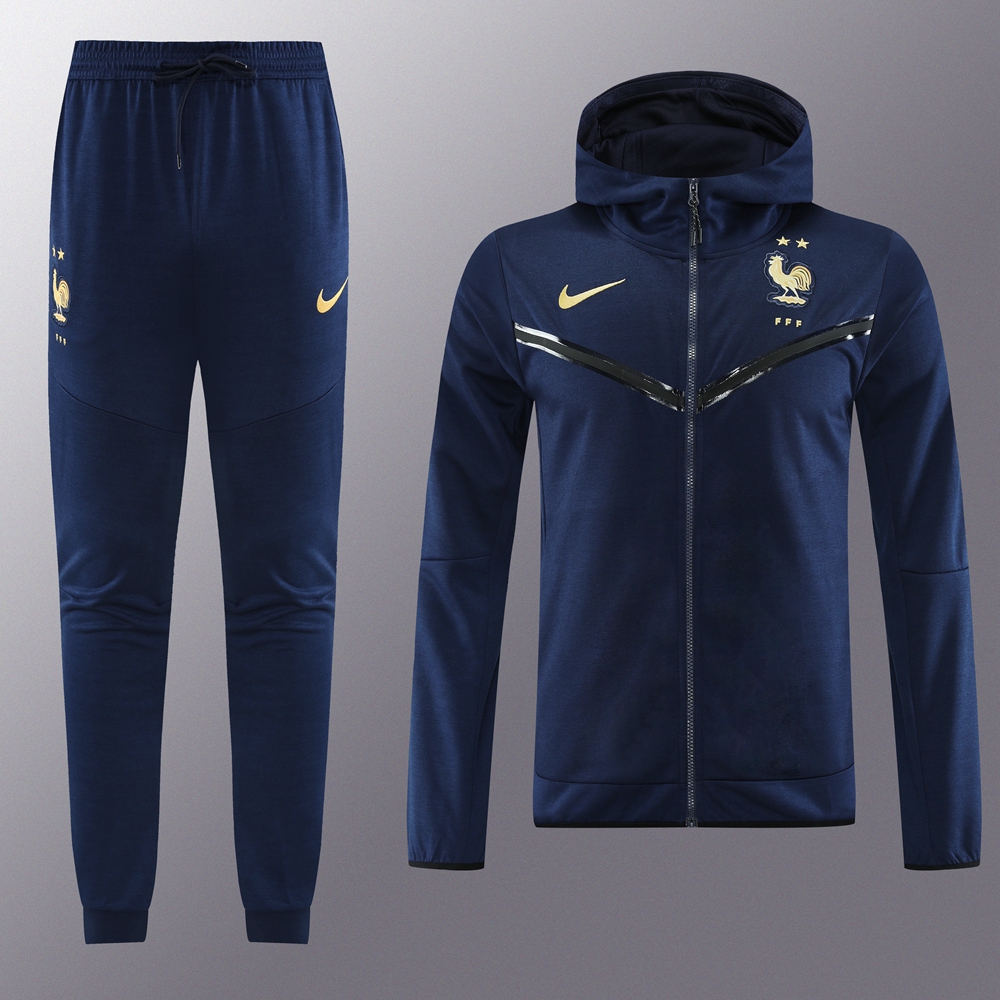 France 23-24 Jacket Training Tracksuit -Treasure Blue - JerseysGala