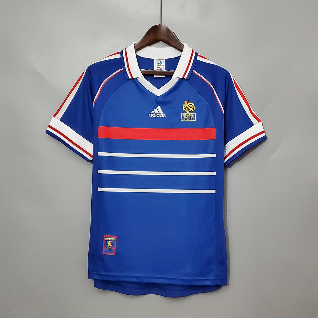 France Retro 1998 Home Jersey - JerseysGala