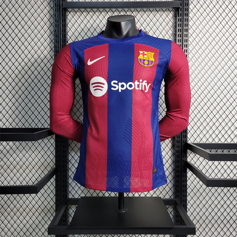 B.A.R.S.A 23-24 Home Long sleeve Jersey - Player Version - JerseysGala