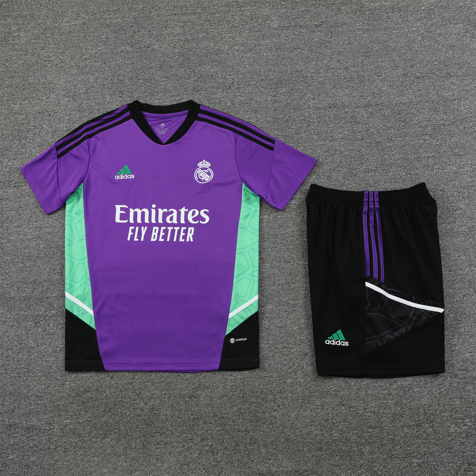 Real Madrid 23-24 Short-Sleeve Training Set - Purple - JerseysGala