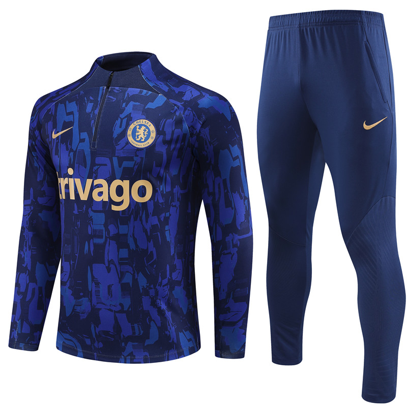 Che 23-24 Long Sleeve Training Set -Blue Camouflage - JerseysGala