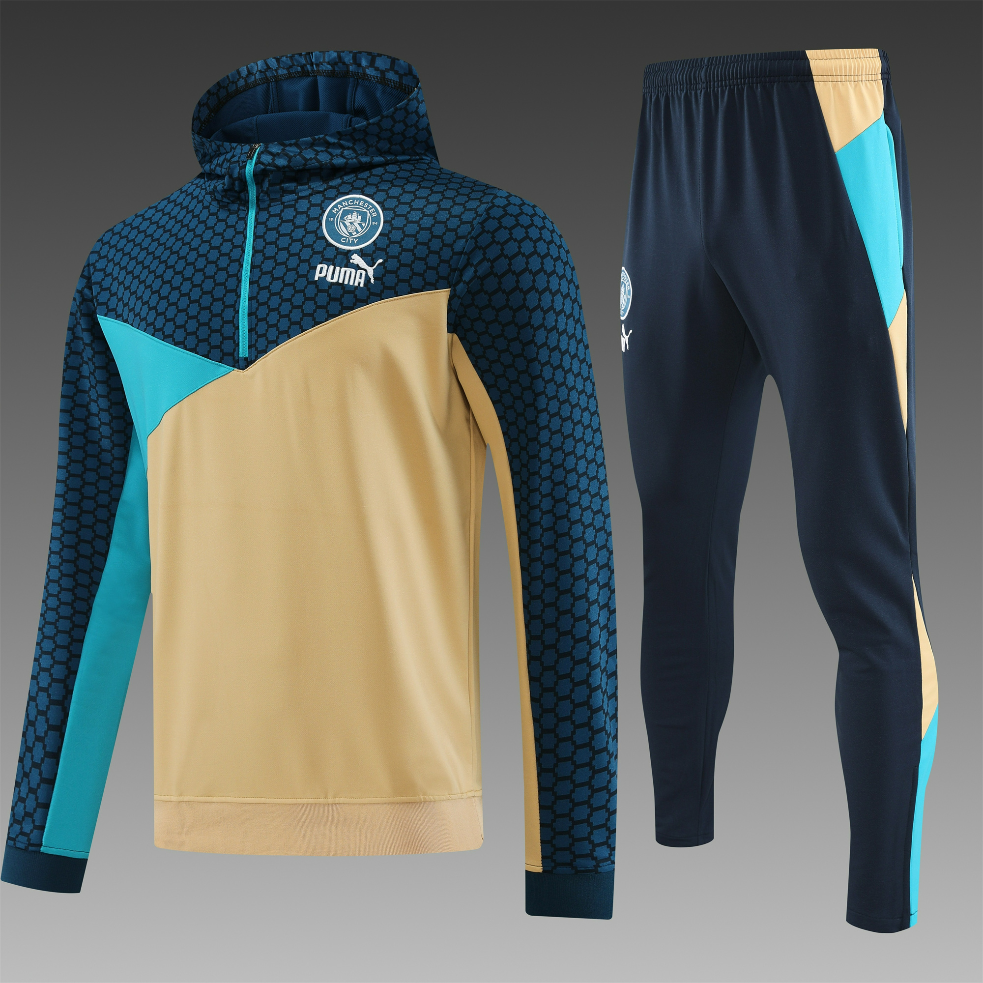 Manchester City 23-24 Men's Training Hoodie + Pants - JerseysGala