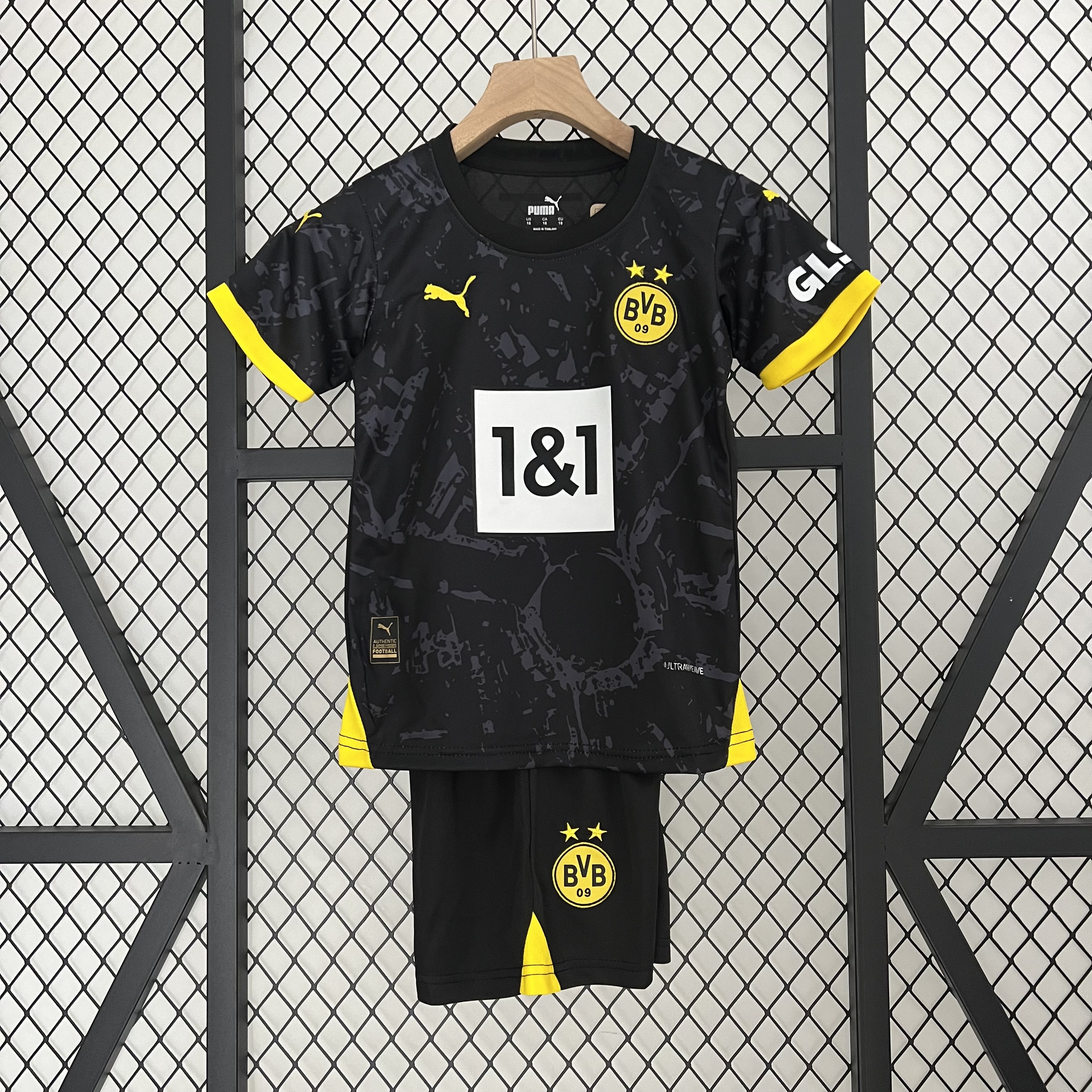 Dortmund 23-24 Away Kids Kit - JerseysGala