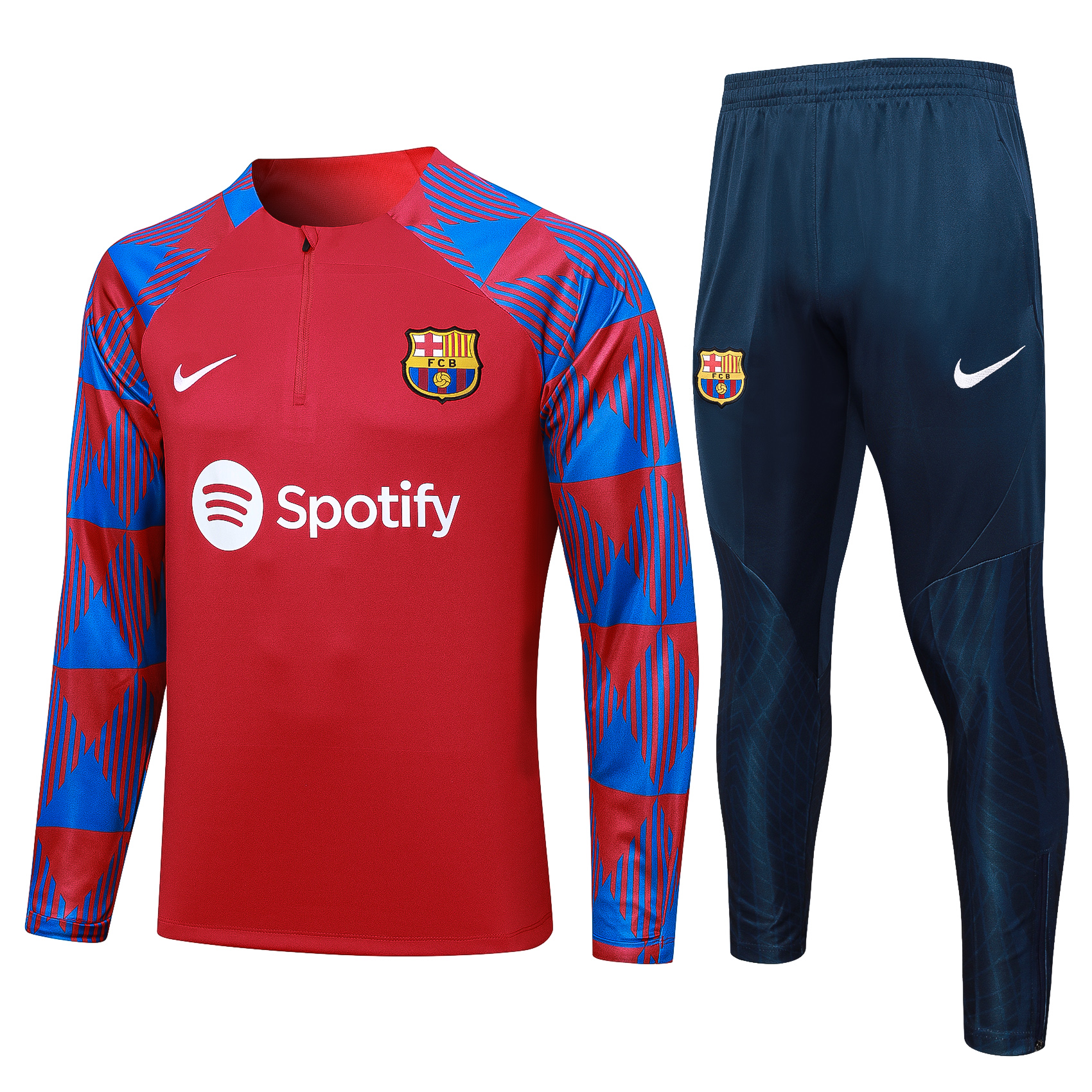 B.A.R.S.A 23-24 Long Sleeve Training Set - Red - JerseysGala