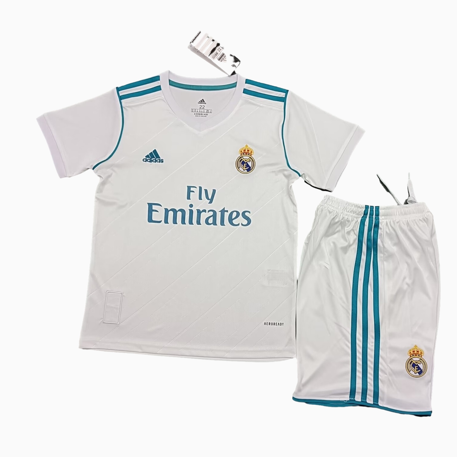 Retro Real Madrid 17-18 Home Stadium Kids Kit - JerseysGala