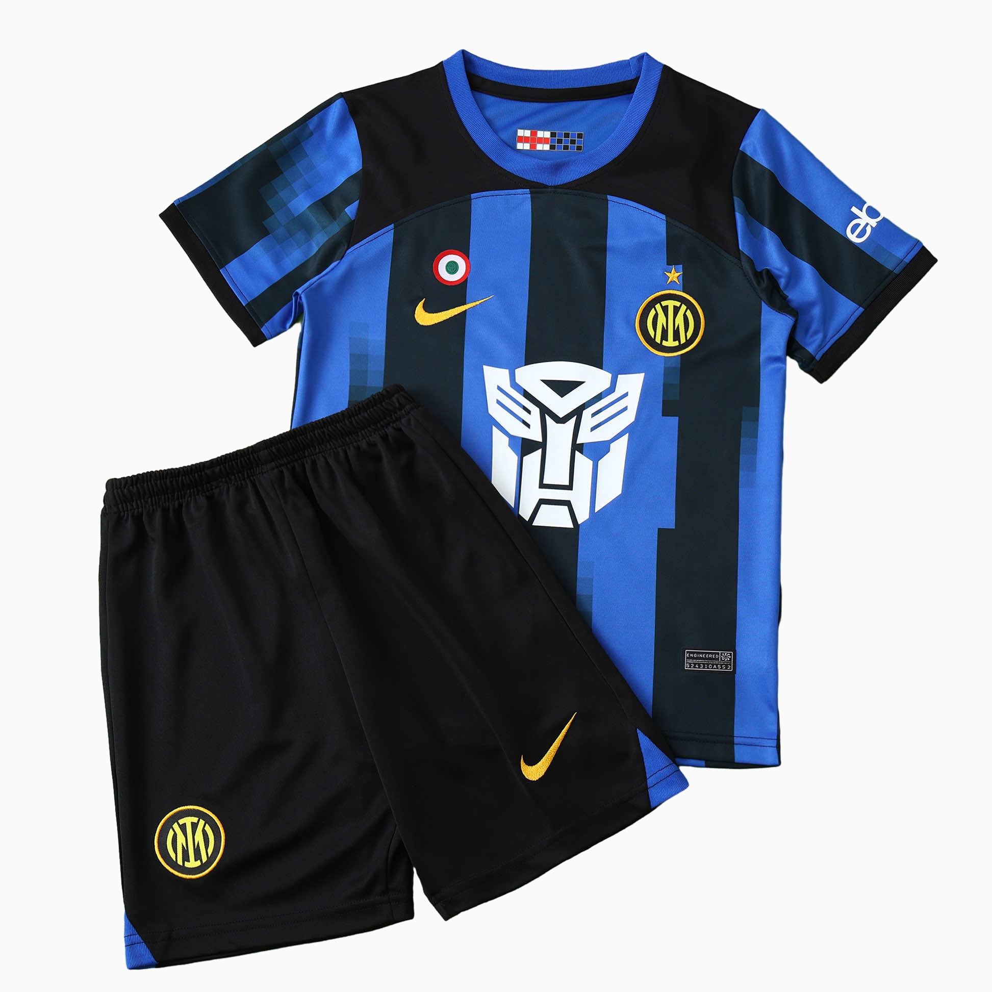 Inter Milan 23-24 Home Stadium Transformers Edition Kids Kit - JerseysGala