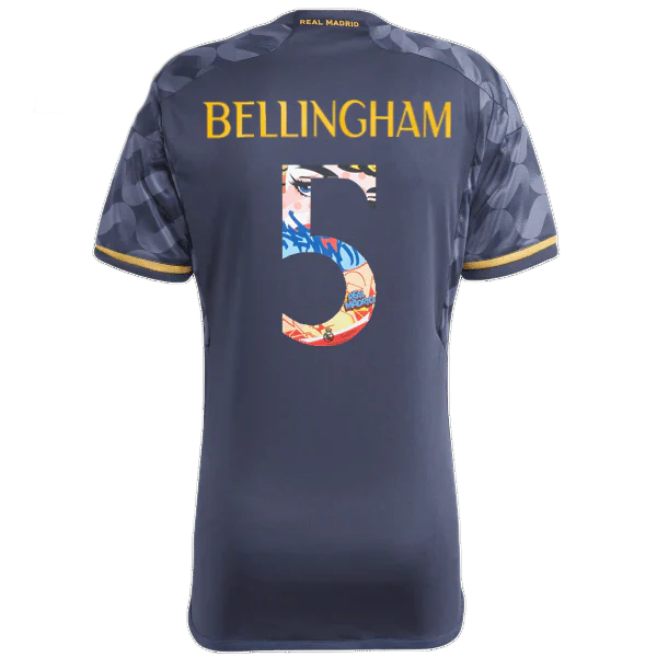 Real Madrid 23-24 Away Blue Jersey - Player Version ( with POP ART Number) - JerseysGala