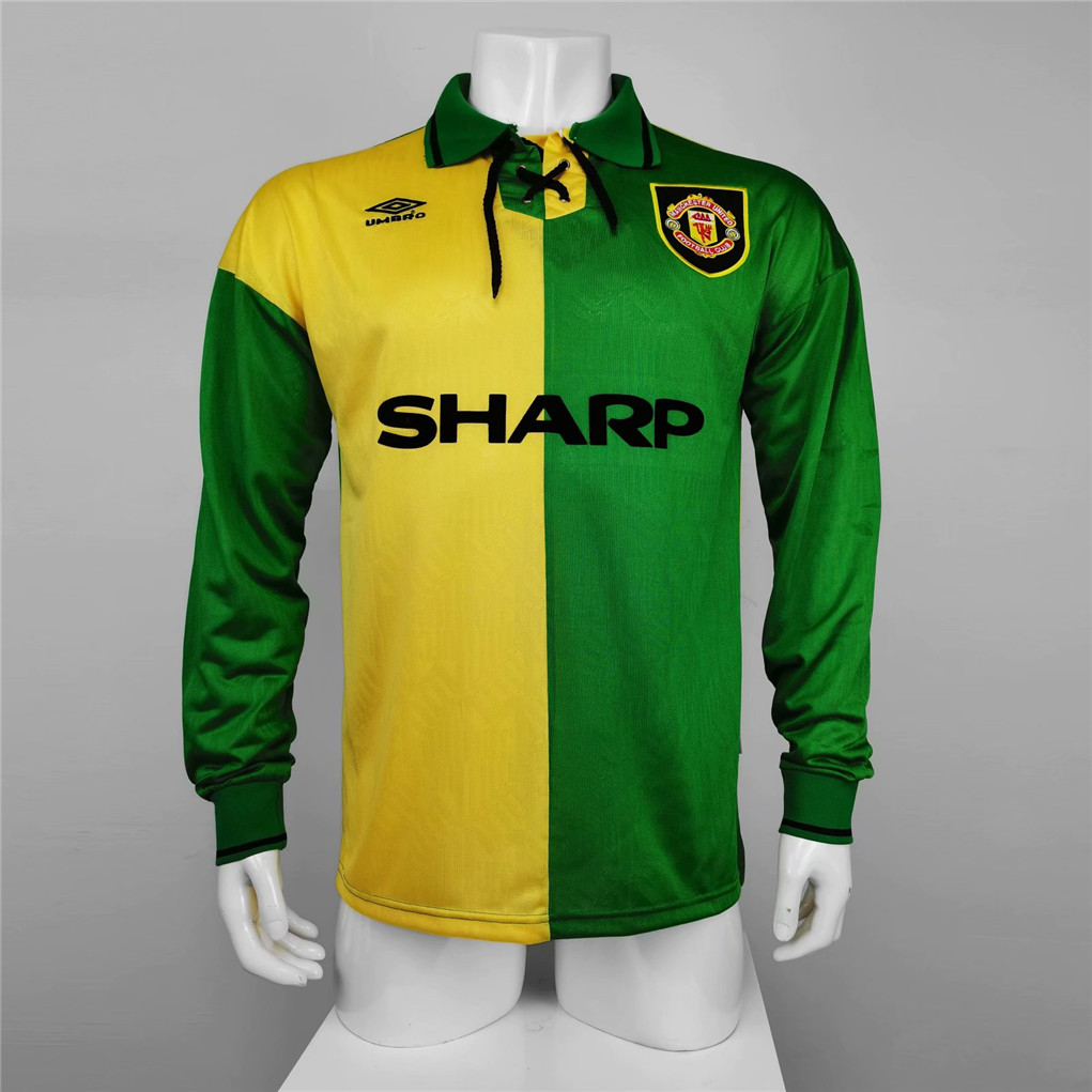 Manchester United Retro 92-94 Third Away Long Sleeve Jersey - JerseysGala