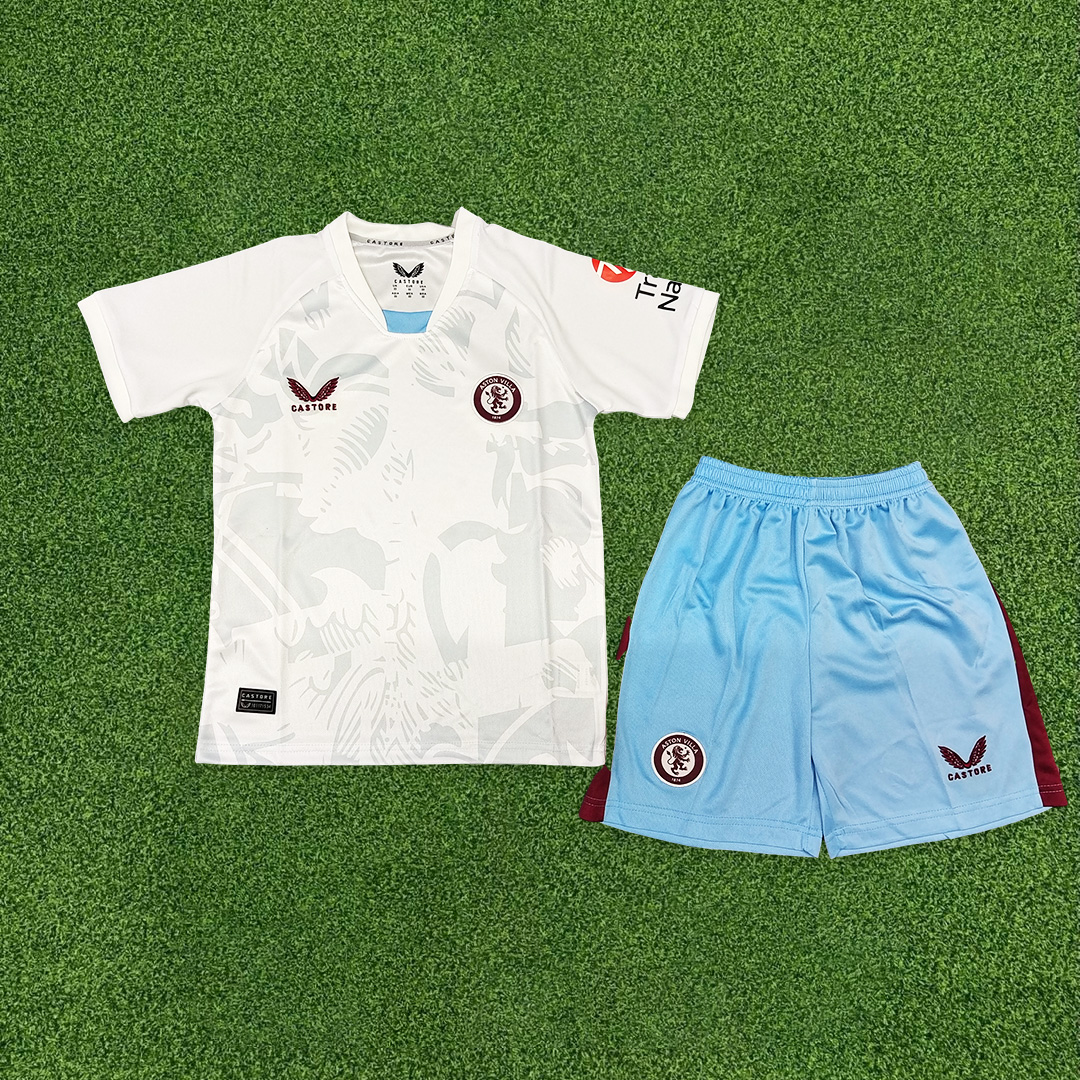Aston Villa 23-24 Away Kids Kit - JerseysGala