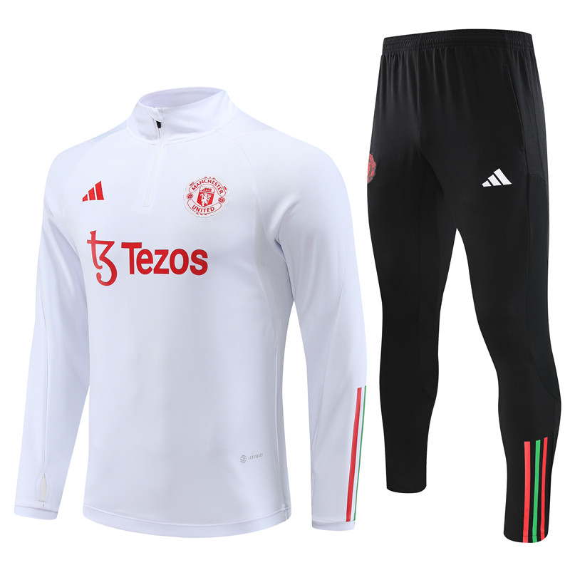 23-24 Manchester United White Training suit - JerseysGala