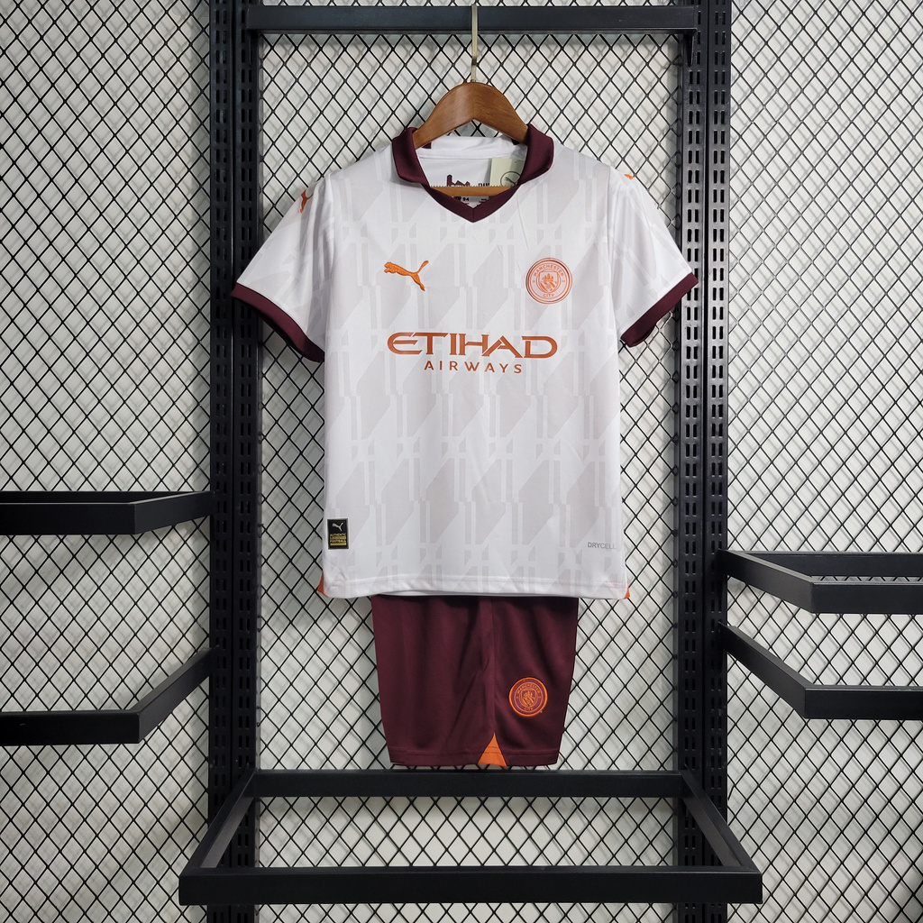 Manchester City 23-24 Away Kids Kit - JerseysGala