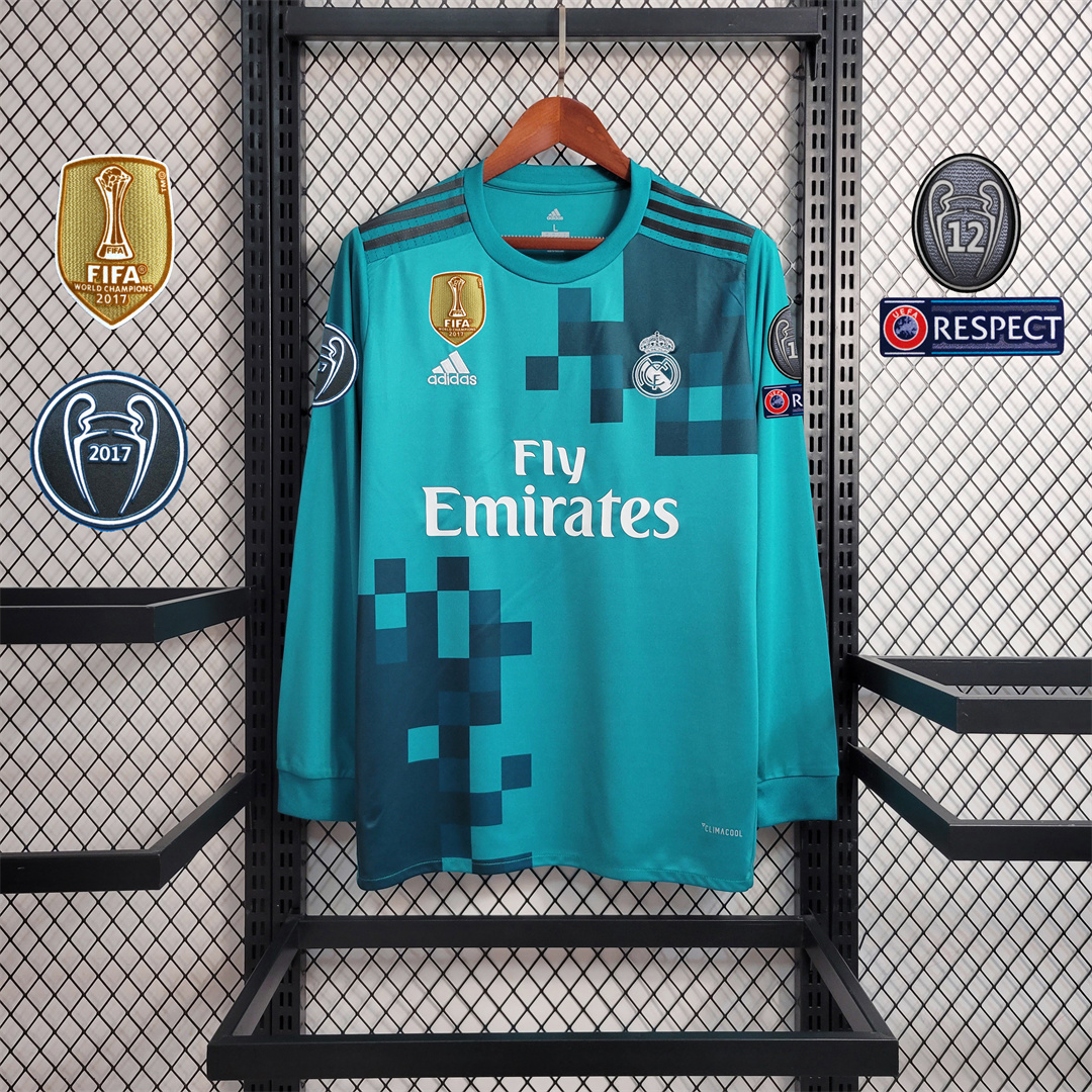 Retro Real Madrid 17-18 Third Long Sleeve Jersey - JerseysGala