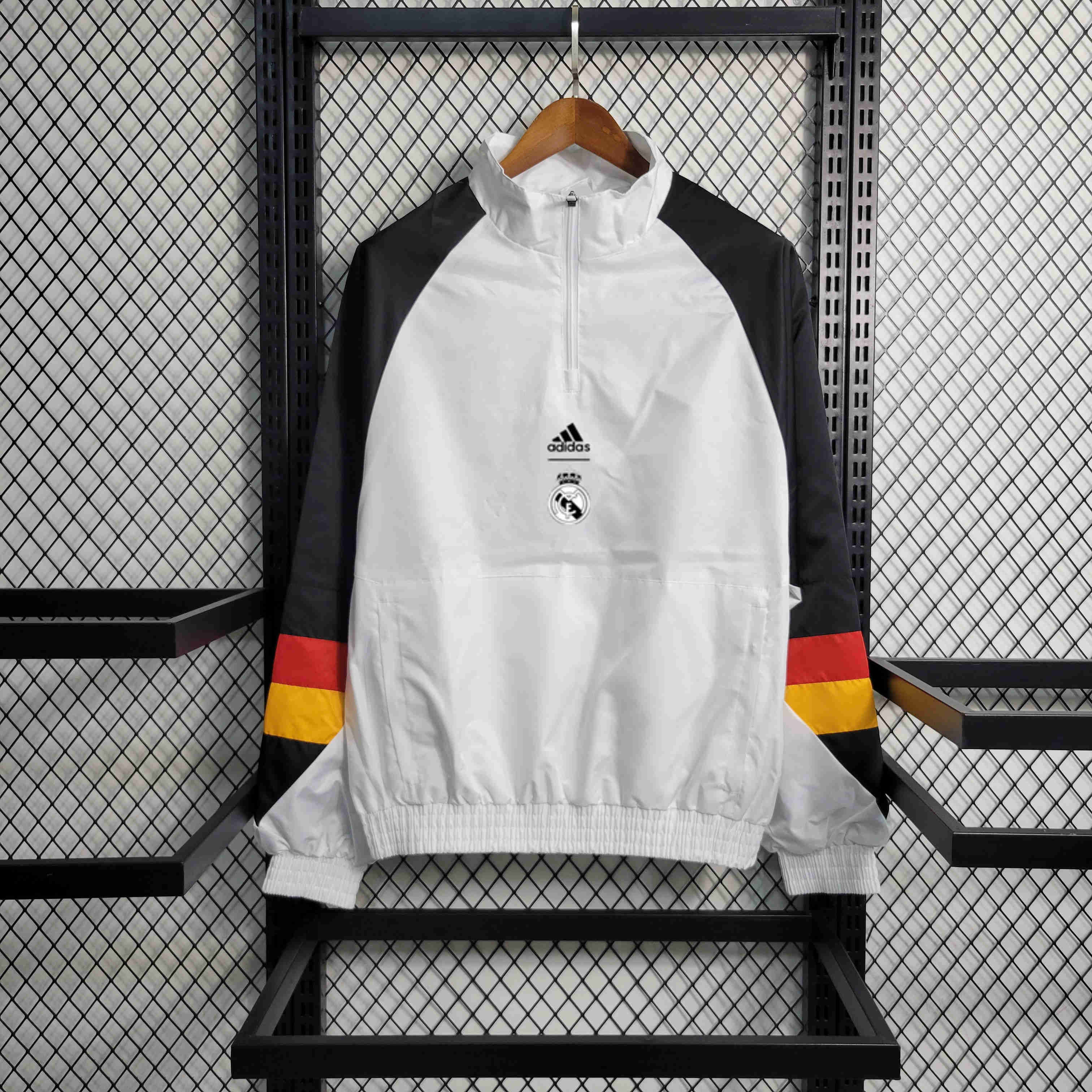 23-24 Real Madrid White Windbreaker - JerseysGala