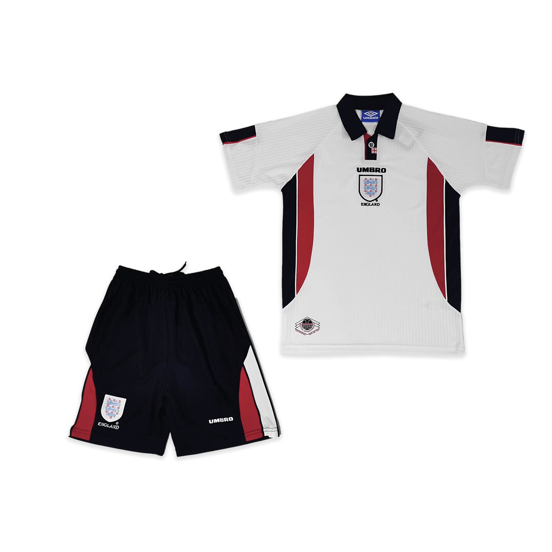 Retro England 1998 Home Stadium Kids Kit - JerseysGala