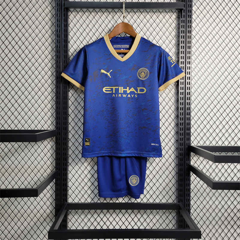 Manchester City 23-24 Blue Kids Kit - JerseysGala