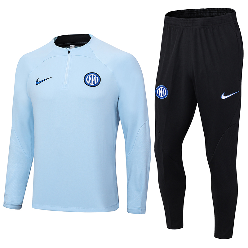Inter Milan 23-24 Long Sleeve Training Set -Light Blue - JerseysGala