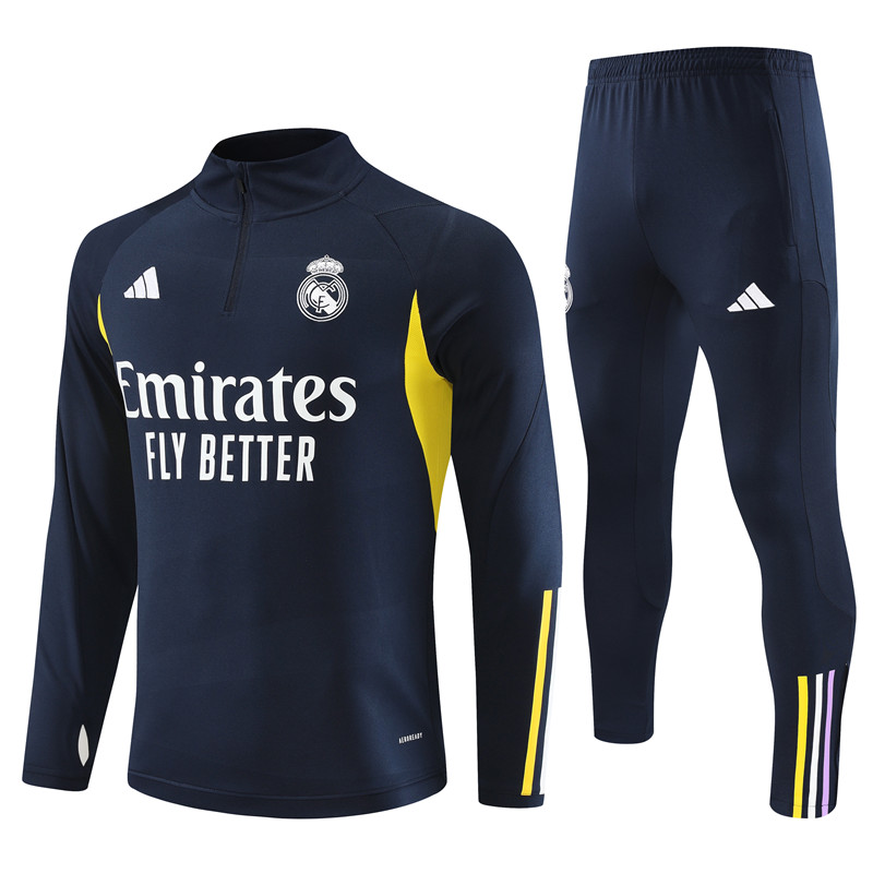 Real Madrid 23-24 Long Sleeve Training Set -Royal Blue - JerseysGala