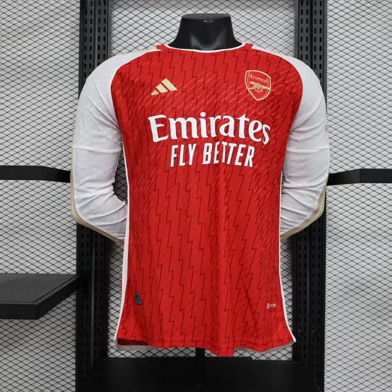Arsenal 23-24 Home Long Sleeve Jersey - Player Version - JerseysGala