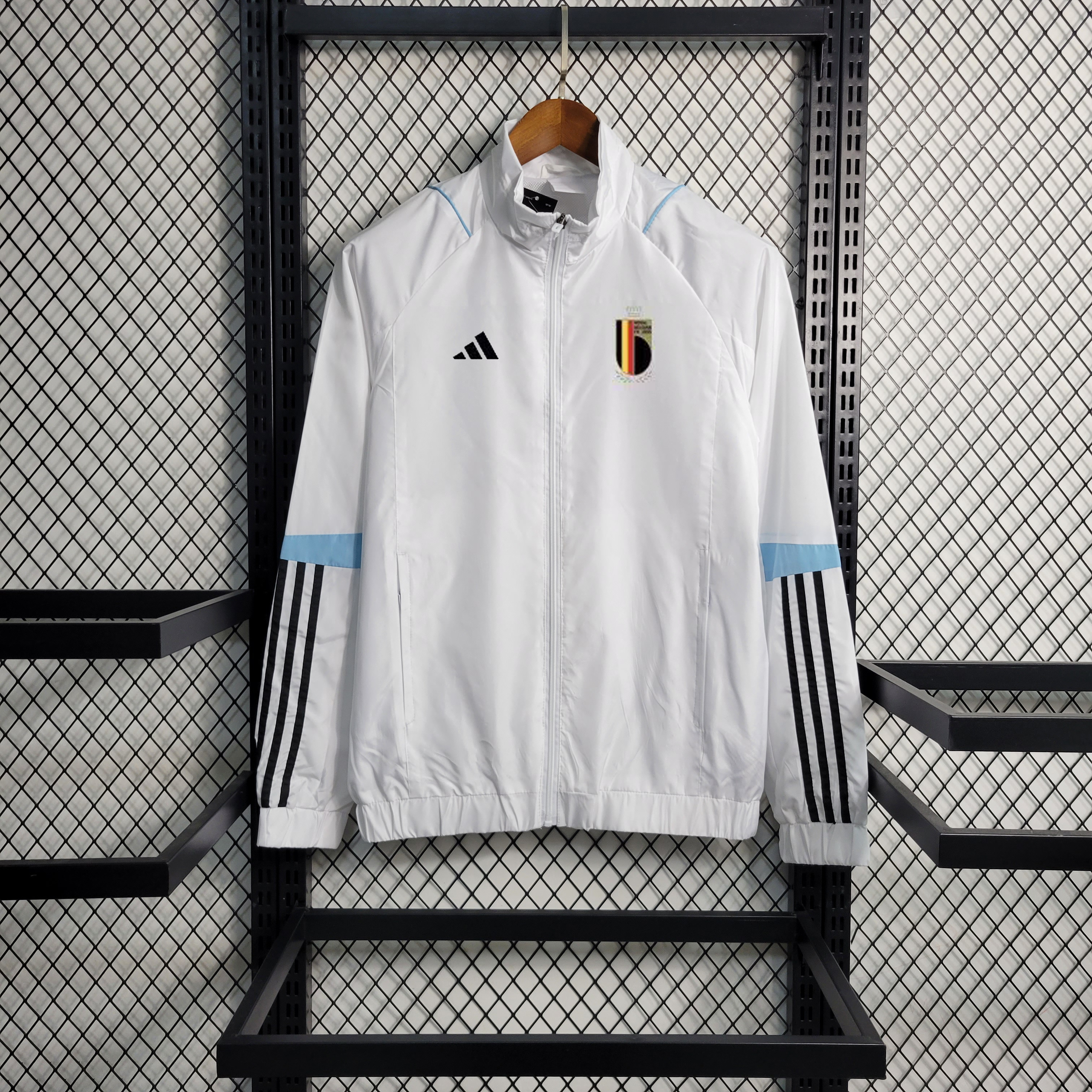 Belgium 23-24 Player Windbreaker Jacket - White - JerseysGala