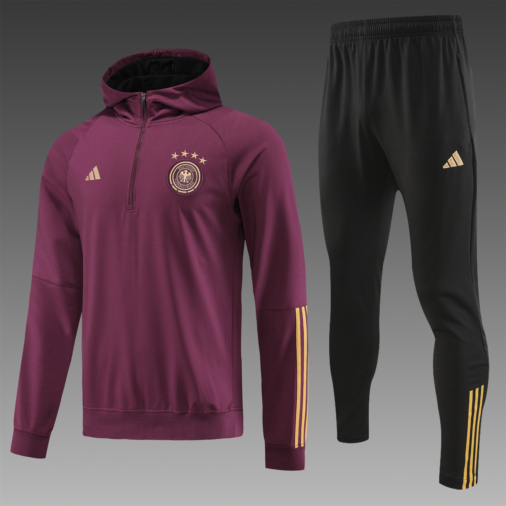 Germany 23-24 Men's Training Hoodie + Pants - Red - JerseysGala