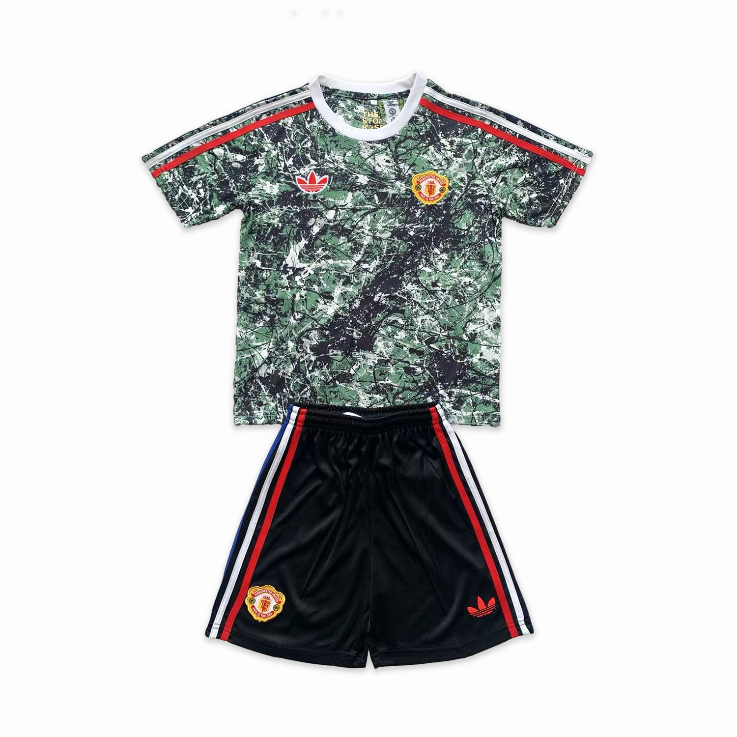 Manchester United x Stone Roses 23-24 Special Edition Kids Kit - JerseysGala