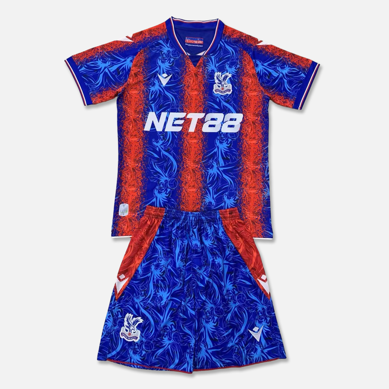 Crystal Palace 24-25 Home Men's Adult Jersey Set - Fans Version - JerseysGala