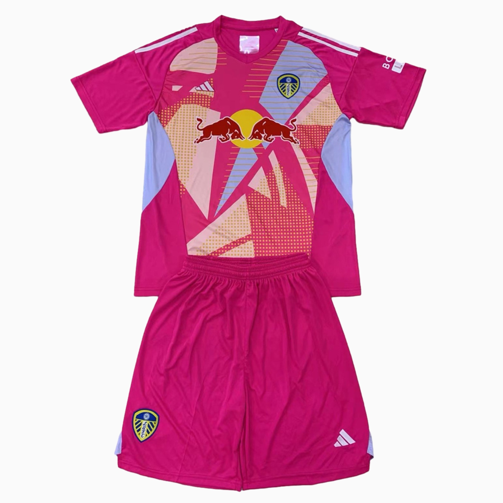 Leeds United 24-25 Pink Goalkeeper Men's Adult Jersey Set - Fans Version - JerseysGala