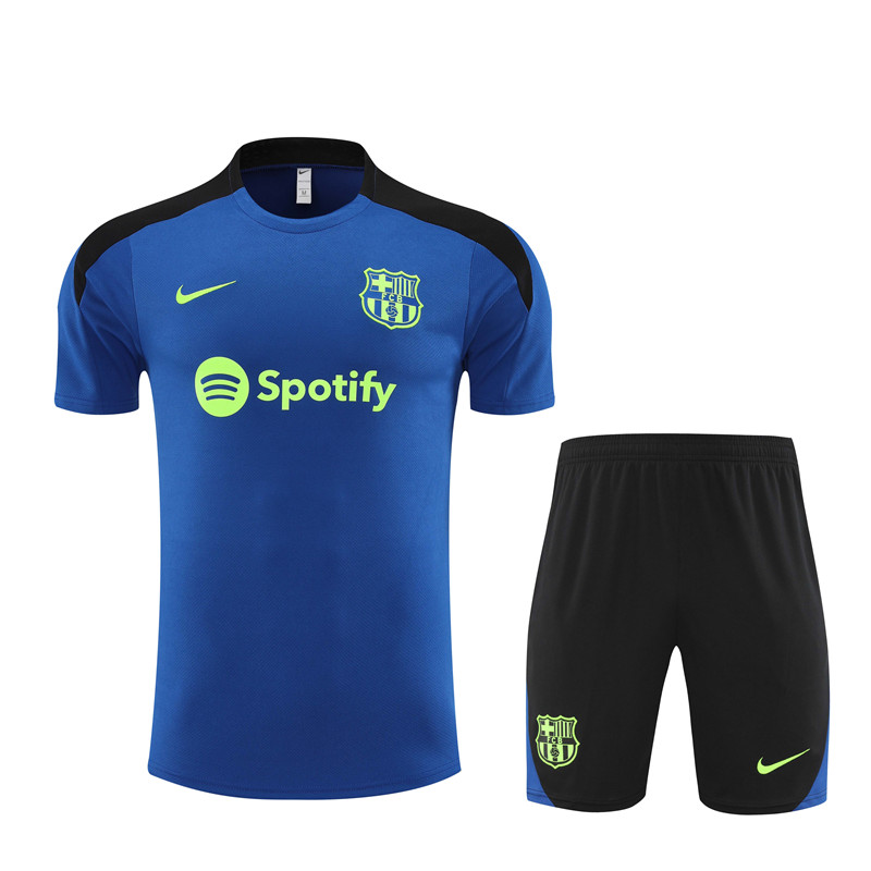 B.A.R.S.A 24-25 Short-Sleeve Training Set - Blue and Black - JerseysGala