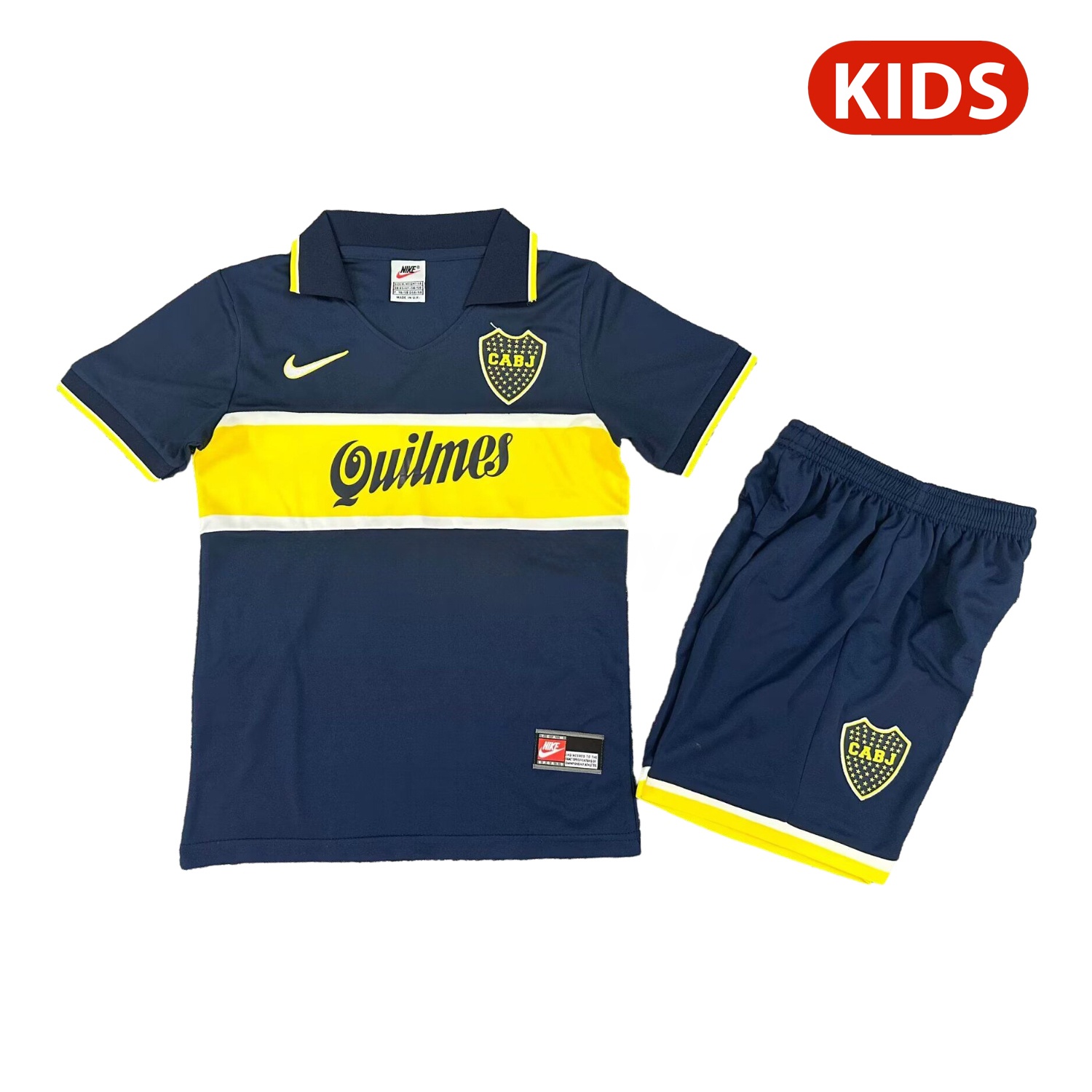 Retro Boca Juniors 1996-97 Home Kids Kit - JerseysGala