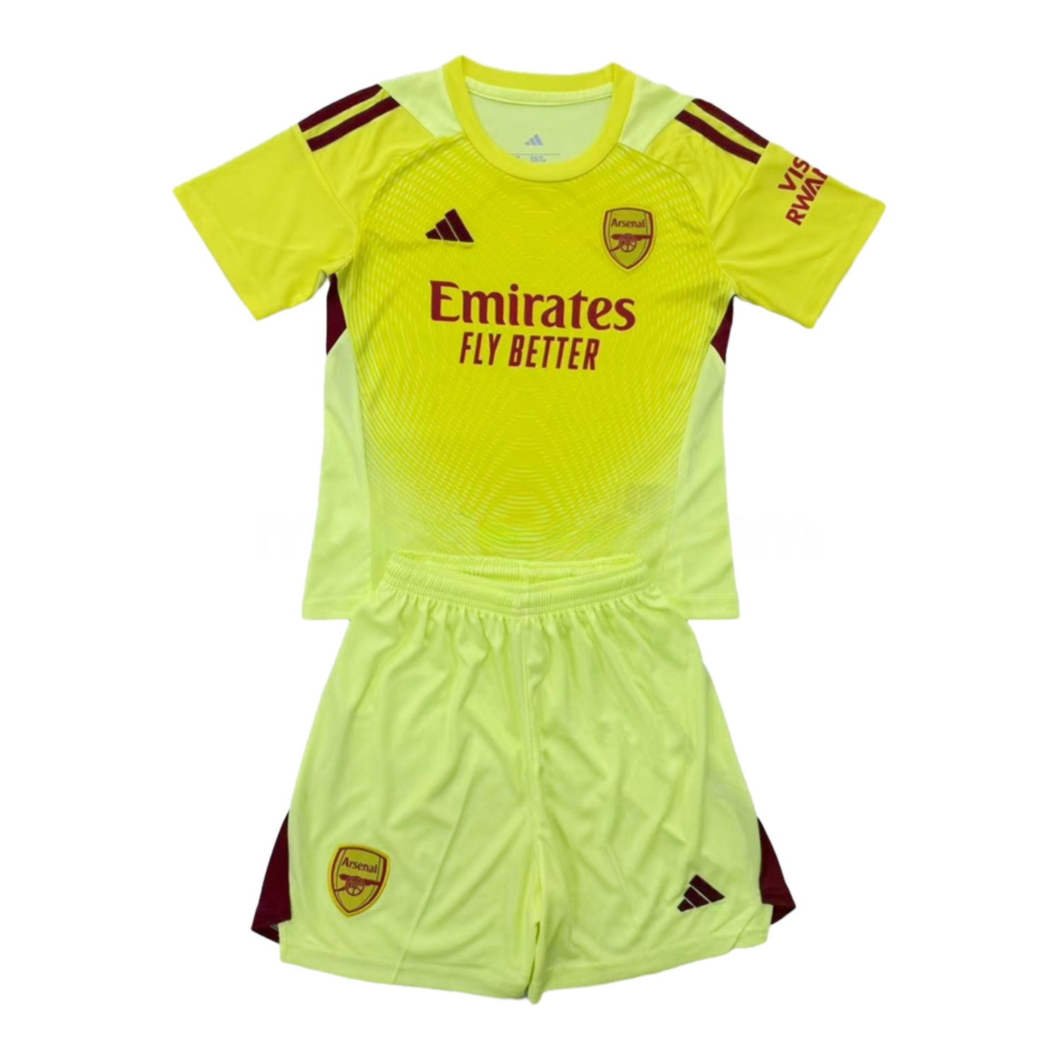 Arsenal 25-26 Light Yellow Goalkeeper Kids Kit - JerseysGala